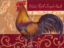 Rooster Tile Backsplash Kasun Country Life Art Ceramic Mural EC-TK004