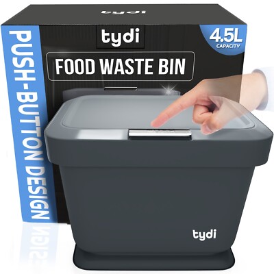 Küchenbehälter 4,5 Liter Lebensmittelabfälle Kompostbehälter mit Druckknopf Recycling UK