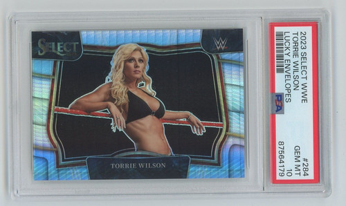 Torrie Wilson 2023 Select WWE Ringside Lucky Envelopes Prizm 5/8 PSA 10 Pop 2