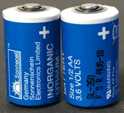 Brand New ''2'' Sonnenschein SL-350 3.6V 1000mAh 1/2AA  Battery Varta Germany