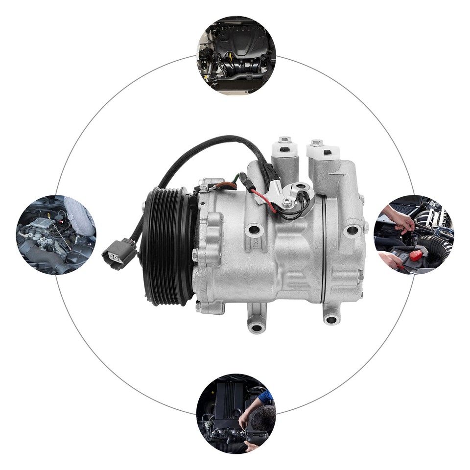 A/C Compressor Fits 2002-2005 Honda Civic 1.7L L4 AC Air Conditioning ...