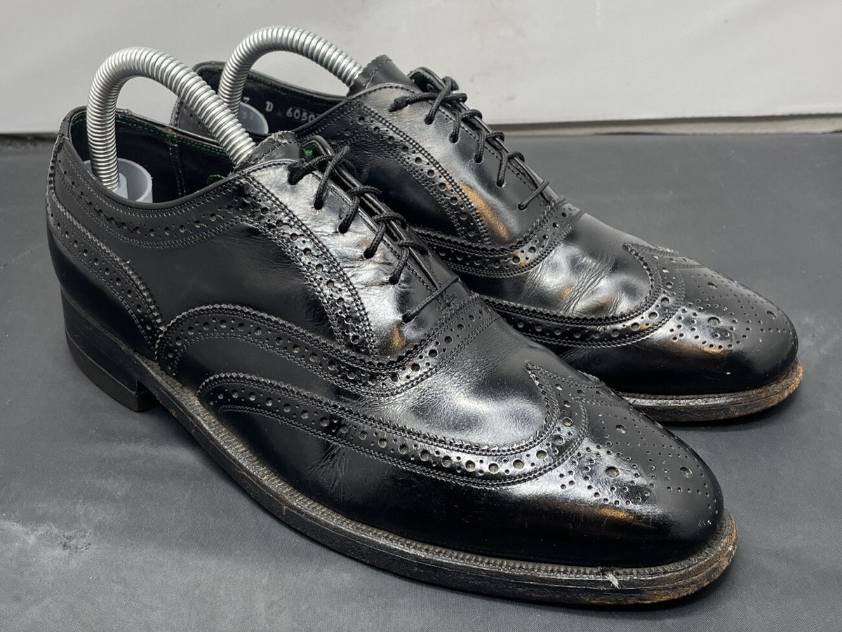 Florsheim Imperial Wingtip 92329 Black Leather Dress Formal Shoes Mens 10 1/2 D Florsheim Shoe Black Leather Wingtip Oxfords Dress Shoes  main image 2