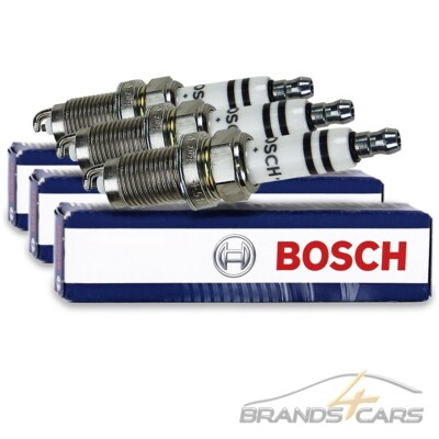3x BOSCH ZÜNDKERZE ZÜNDKERZEN FÜR VW FOX 5Z 05-12 POLO 6R 6C 09-14 9N 01-09