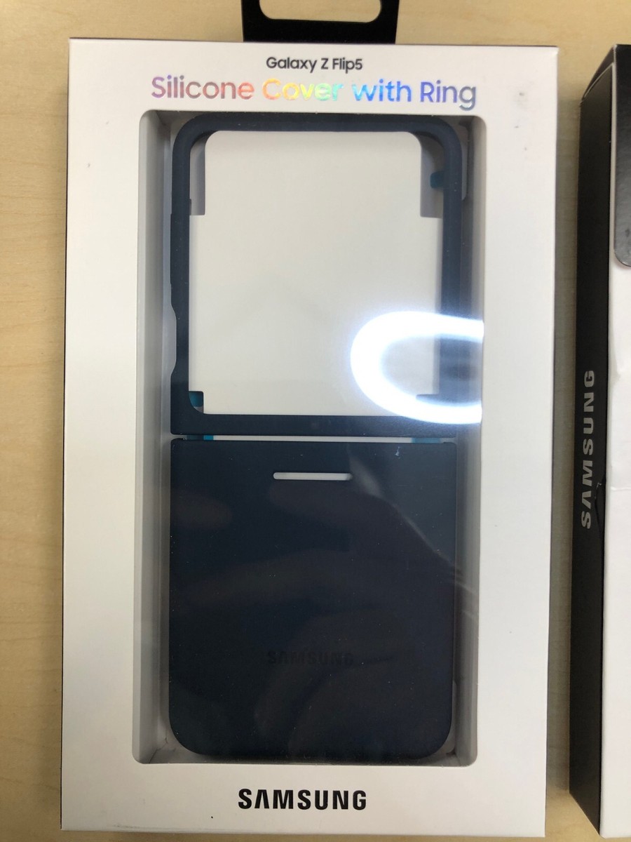 SAMSUNG - Galaxy Z Flip5 純正 SiliconeCase with Ring Galaxy Z Flip5 Silicone Case with Ring, Indigo Mobile