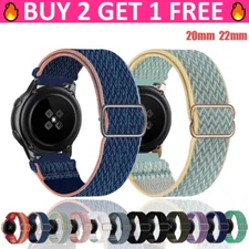 Elastic Stretchy Soft Loop 20mm 22mm Watch Band Strap Samsung Galaxy Active 2 S3