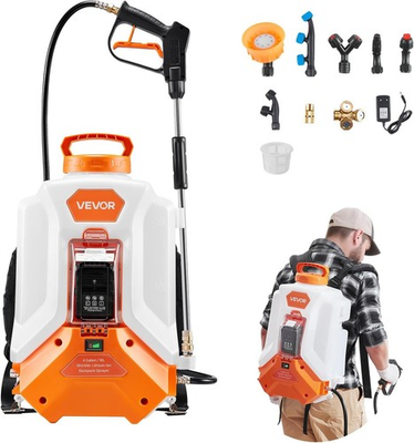 #ad 4 Gallon Battery Powered Backpack Sprayer 0 90 PSI 4H Runtime for Yard Lawn $108.99