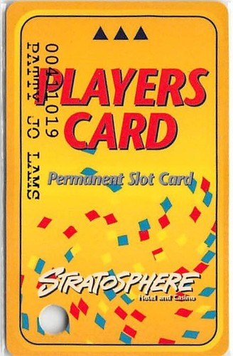 Stratosphere Casino - Las Vegas, NV - 6a Issue Slot Card, "portion" last line