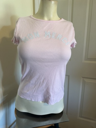 Wild Fable Stretch Tee NON MERCI Pink Cotton Shirt Sleeve Casual Lounge Sz S NWT
