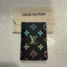 Louis Vuitton Men s Black Multicolor Logo Mon...