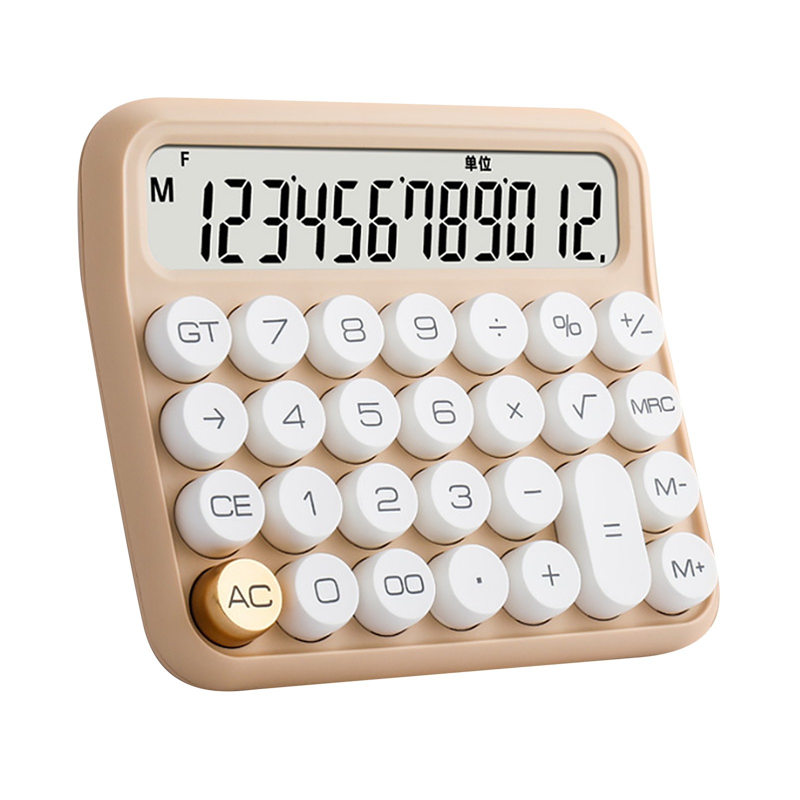 12 Digit Calculator Large LCD Display Big Button Standard Mechanical Switch Calc