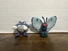 Vintage Pokemon Tomy Nintendo Figures Poliwhirl Butterfree 1998 Moncolle PVC Toy