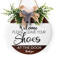 Welcome Please Remove Your Shoes Sign for Front Door Please Take Off Your Sho
