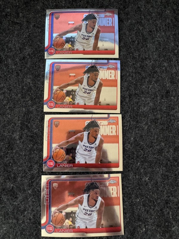 2025-26 Topps Chrome Basketball Chaz Lanier Lot RC