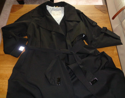 Max Mara Trenchcoat / The Cube; Schwarz; Gr.:40;Knielang;1 x getragen