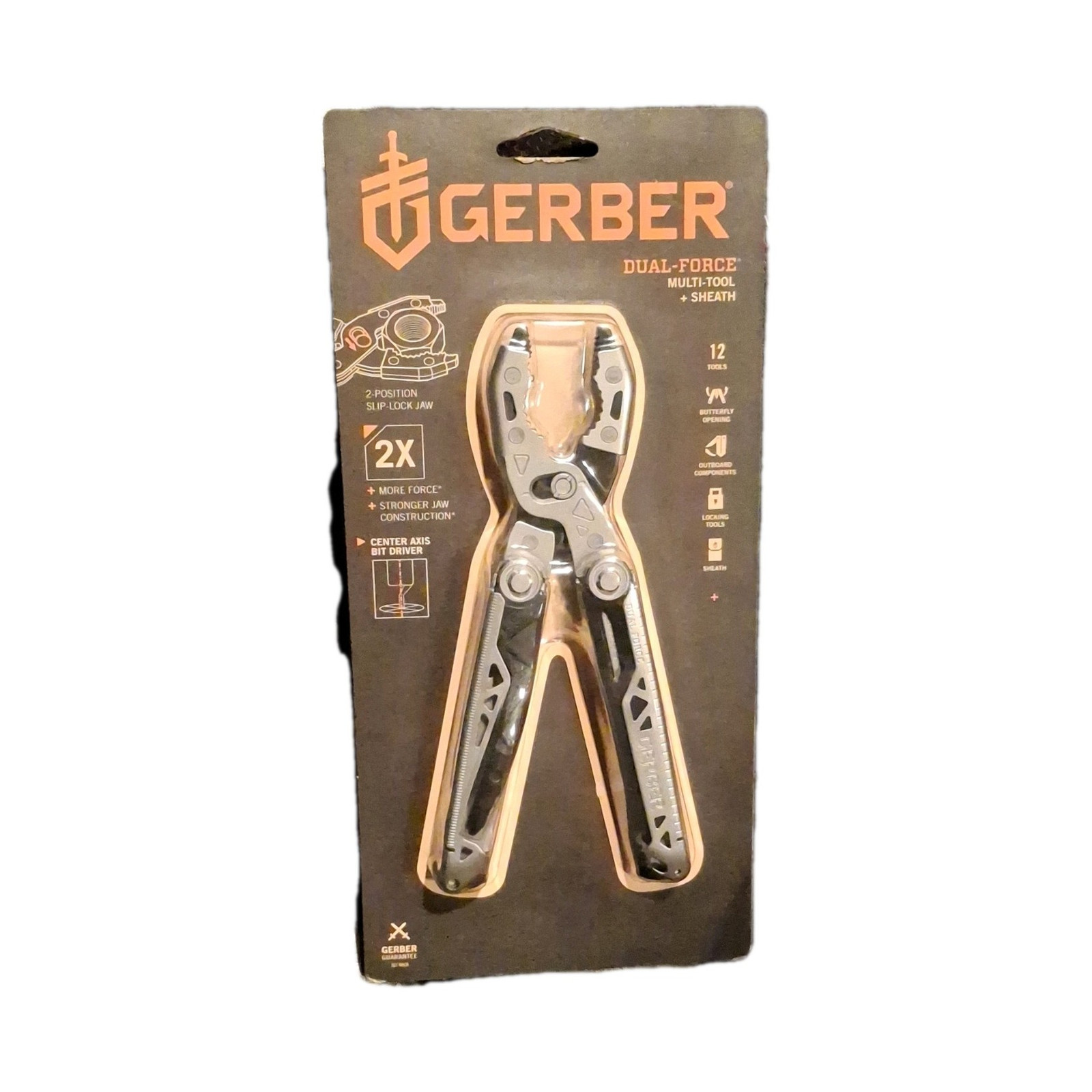 Gerber Dual-Force Stainless Steel Multi-Tool with Sheath, 2.25in Blade