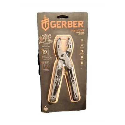 Gerber Dual-Force Stainless Steel Multi-Tool with Sheath, 2.25in Blade