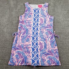 Lilly Pulitzer Donna Romper size 6 Shift Dress Shorts Coastal Blue Maybe Gator