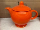 Vintage Fiestaware uranium glaze teapot rad red art deco