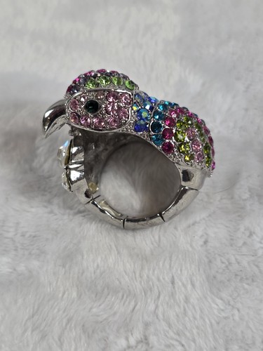 Arras Creations Crystal Bird Stretch Ring Rhinestone & Sparkle