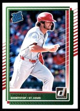 Thomas Saggese 2025 Donruss #30 Cardinals MLB READ FREE SHIPPING AutographDen