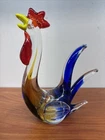 Murano 7 1/2" Art Glass Rooster Figurine Great Condition CV JD
