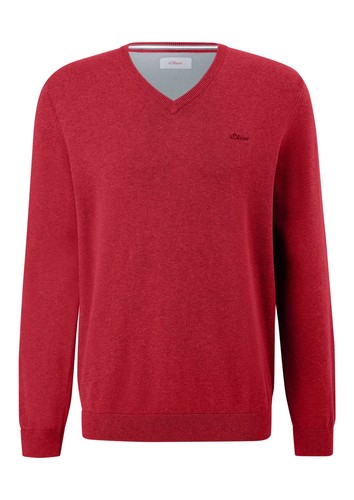 s.Oliver Herren Pullover Baumwolle Basic Strickpullover V-Ausschnitt Farben - Bild 48 von 92