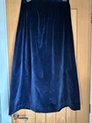 beautiful 80s vintage blue velvet midi skirt by Carlisle 10-12