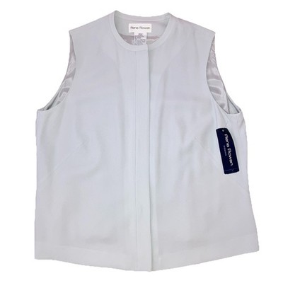 Rena Rowan Sleeveless Womens Lined Robin Egg Blue Zippered Top Blouse NWT 14 $89