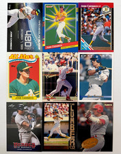 Jose Canseco 9 dif Lot: 1992+1995 Fleer Lumber Insert, Topps Tape Measure Blasts
