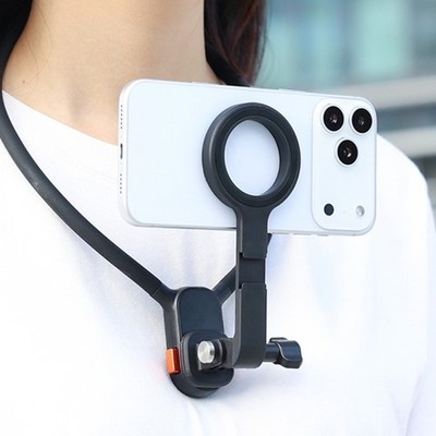 360 Rotatable Phone Holder Stand with Cold Shoe For Mobile Devices