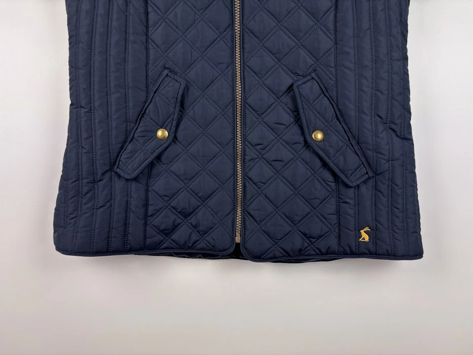 Womens Joules Quilted Full Zip Vest Jacket Navy Blue Size US 8 / UK 12 / EU 40 - Image 3 of 4