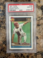 1991 Topps Desert Shield #345 LEN DYKSTRA PSA 10 PHILLIES RARE LOW POP