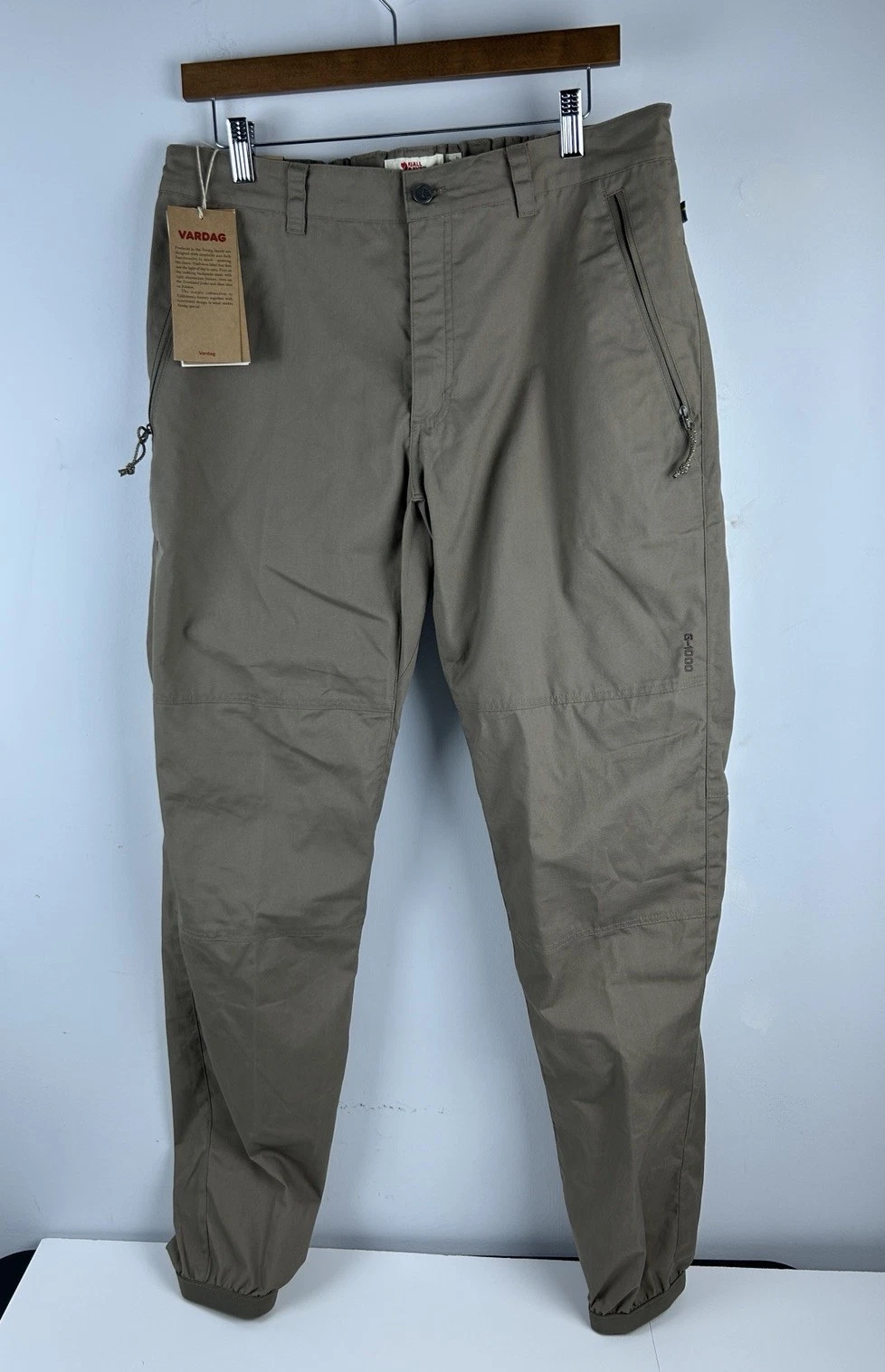 Fjallraven Men's Vardag Trouser 36" Suede Brown NEW 32 Inseam