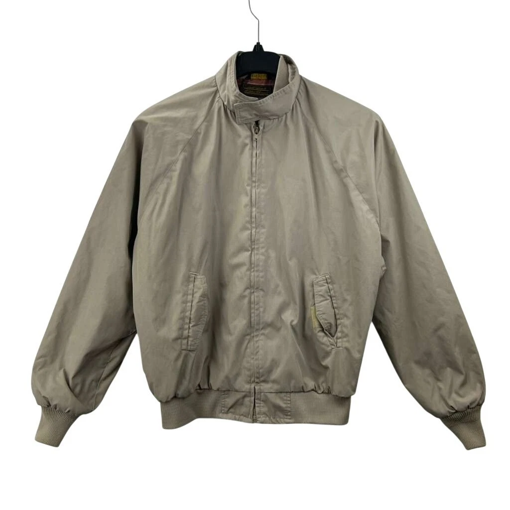 Eddie Bauer Men's Small Beige Thinsulate 3M Full Zip Bomber Jacket