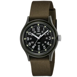 Timex Watch TW2P88400 Original Vietnam Camper 36mm Khaki Nylon Strap in Box 