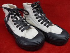 Vans Sk8-HI Tapered Modular Heavy White Canvas Sneakers Skate Shoes Women size 5