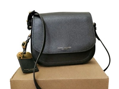 Marc Jacobs Women's Black Leather Recruit Nomad Saddle Bag NWOT! MSRP $495