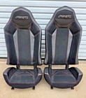 2 each POLARIS RZR XP 1000 TURBO S SEATS CHARCOAL & BLACK , RED STITCH
