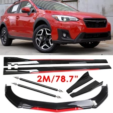 Front Bumper Lip Splitter Spoiler Glossy Black Red Body Kits For Subaru U