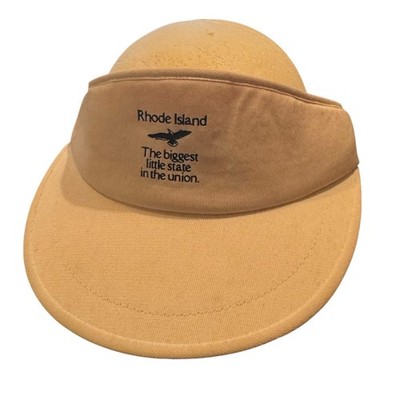 1980's Rhode Island The Biggest Little State in the Union Sun Visor Hat