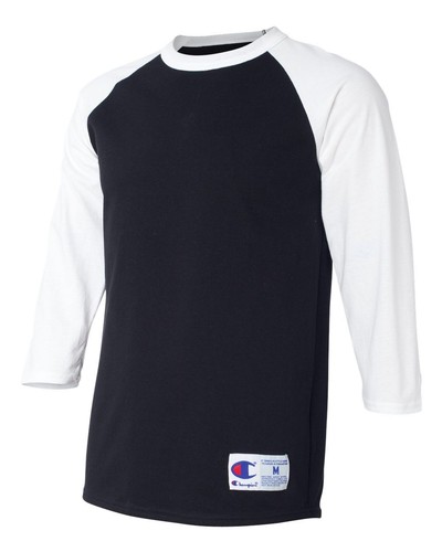 Champion Mens 3/4 Sleeve Raglan Baseball T-Shirt T137 S-3XL CLOSEOUT - Picture 4 of 53