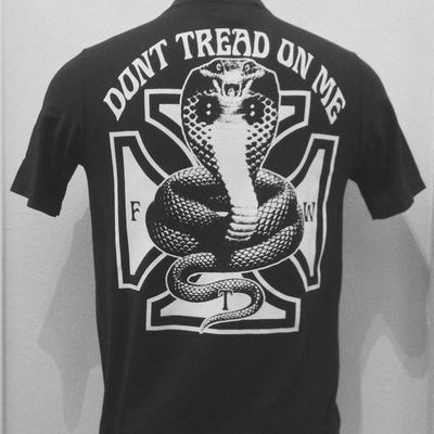 DONT TREAD ON ME shirt American gadsden flag maltese cross iron biker offensive 