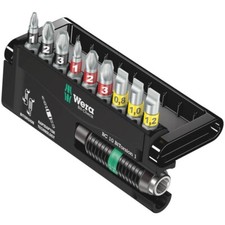Image of Wera Driver Bit Set 10 Pieces, Hexagon, Phillips, Pozidriv, Slotted 05056374001