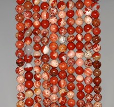 4-5MM BRECCIATED JASPER GEMSTONE BROWN CREAM ROUND LOOSE BEADS 15"