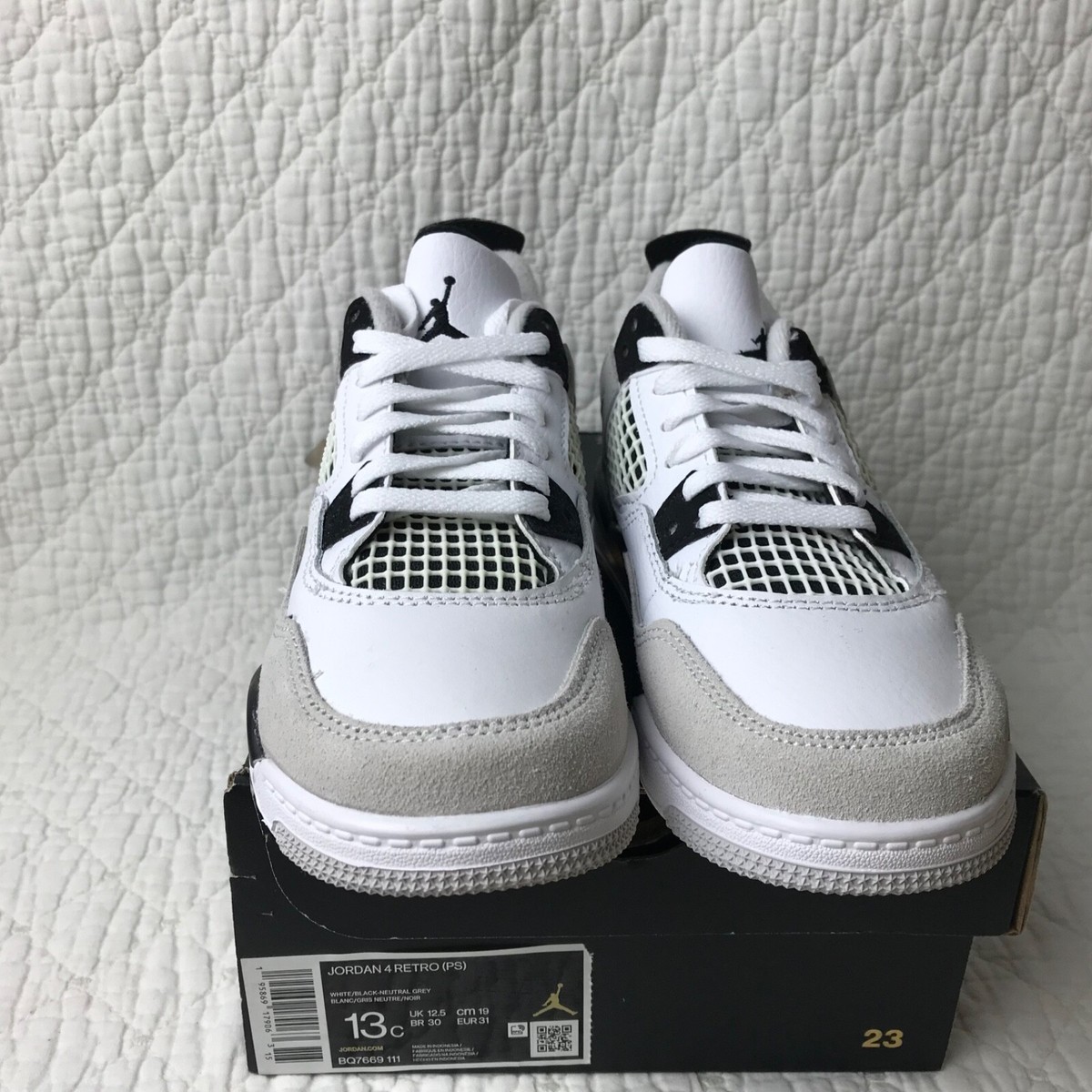 Size 13 (PS) - Jordan 4 Retro Mid Military Black for sale