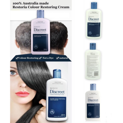 Restoria Discreet 250ml ６本セット 白髪染め Restoria Discreet Hair Colour Restoring Cream - 250ml for sale