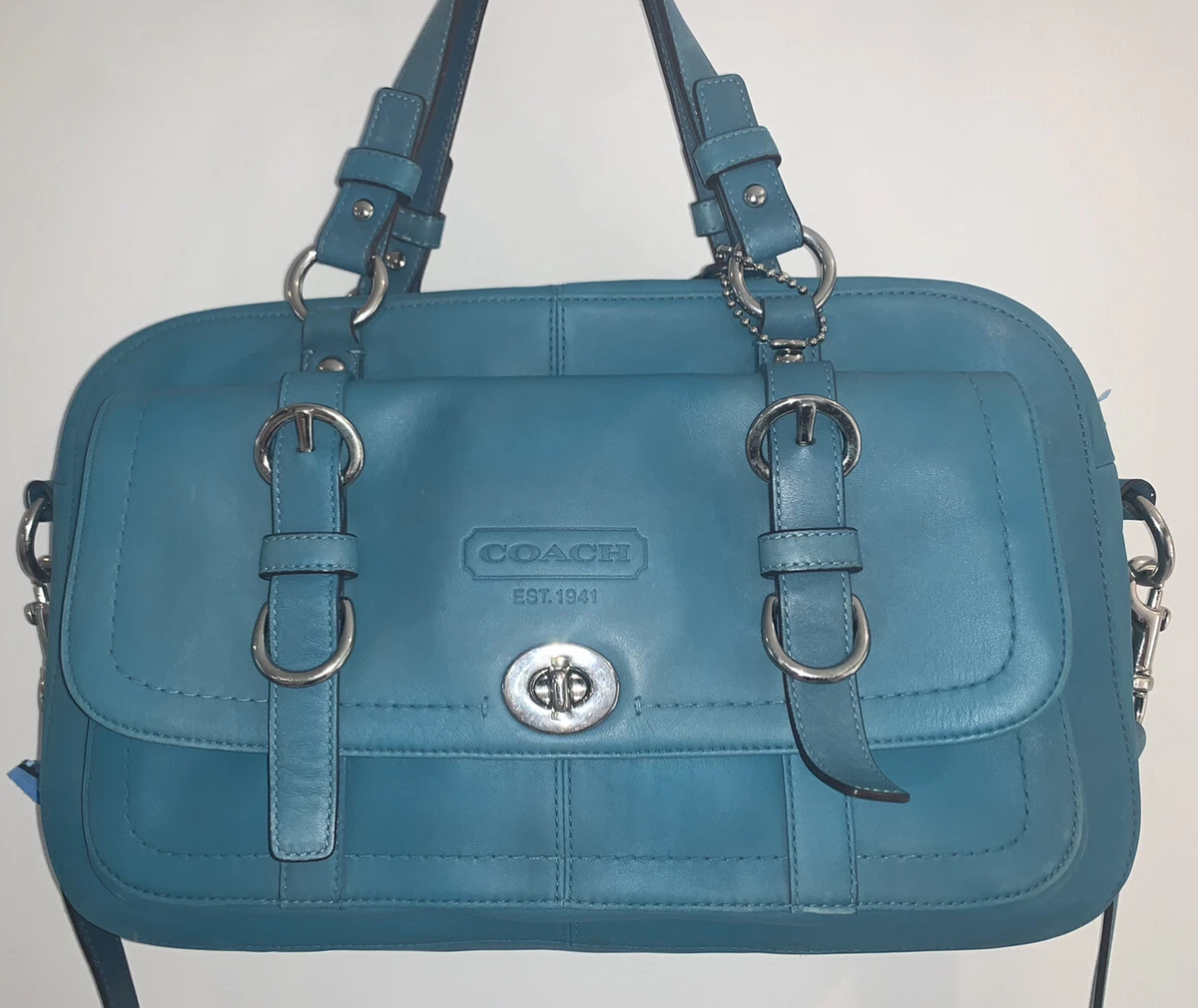 Teal coach satchel Clearance