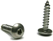 Stainless Steel Square Drive Truss Head Sheet Metal Screw #10 x 1-1/2, Qty 25