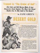 1940s Prospectus for Zane Grey's Book " Desert Gold "