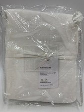 Pottery Barn Belgian Flax Linen Duvet Cover Super Soft King Cal King White A1054